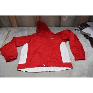 Columbia Jacket Womens Medium Red Waterproof Wind Rain Mesh Lined Shell Ski Hike